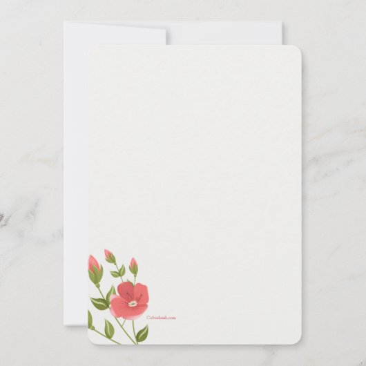 Invitation Red Posies (Dos)