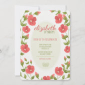 Invitation Red Posies (Devant)