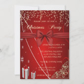Invitation Red Presents,Bow,Fête de Noël de Confetti Company (Devant)
