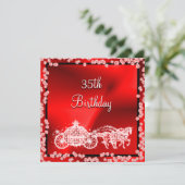 Invitation Red Princess Coach & Horses 35e anniversaire (Debout devant)