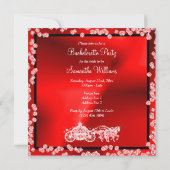 Invitation Red Princess Coach & Horses Bachelorette Party (Dos)