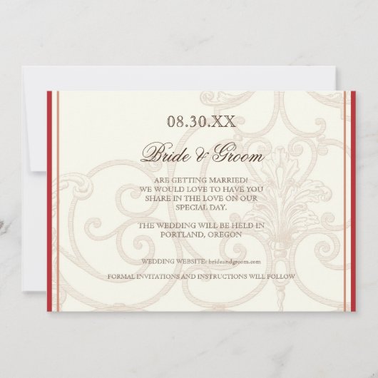 Invitation Red Protea Hummingbirds - Enregistrer la date (Devant)