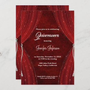 Invitation Red Quinceanera