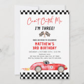 Invitation Red Race Car Can't Catch Me I'm Three Birthday (Devant)