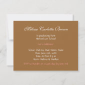 Invitation Red Ribbon Graduation Brown (Dos)