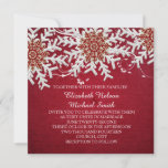 Invitation Red Romantic Christmas Snowflakes Wedding Invitati<br><div class="desc">Style luxueux. Invitation romantique et magique pour votre journée de mariage unique et spéciale. Des invitations romantiques mariages rendront votre journée de mariage plus spéciale et unique. Conception customisée, texte et photos imprimés sur papier de base. Vous pouvez choisir votre propre texte, polices et différents types de papiers. Parfait pour...</div>