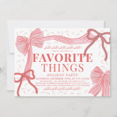 Invitation Red & Rose Bows Favori Things Fête de Vacances (Devant)