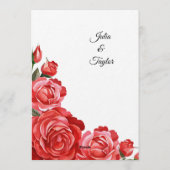 Invitation Red Rose Elegant Floral Invite (Dos)