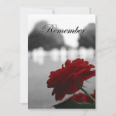 Invitation Red Rose Memorial Day (Devant)