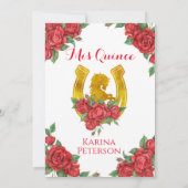 Invitation Red Rose Mexicaine Charra 15 Quinceanera Invitatio (Dos)