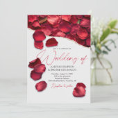 Invitation Red Rose Petals (Debout devant)