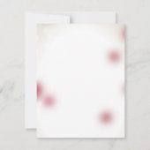 Invitation Red Rose Petals Love Heart Mariage (Dos)