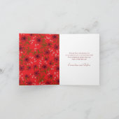 Invitation Red Rose Romantic Wedding Thank You Cards Photo (Intérieur)