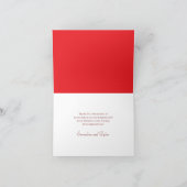 Invitation Red Rose Romantic Wedding Thank You Note Card (Intérieur)