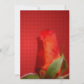Invitation Red Rosebud Floral Art Party (Dos)