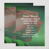 Invitation Red Rosebud Floral Bridal Shower  (Devant / Derrière)