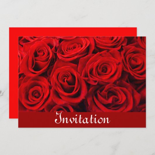 Invitation Red Roses_ (Devant / Derrière)