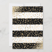 Invitation Red Roses Black Gold Confetti 80e anniversaire (Dos)