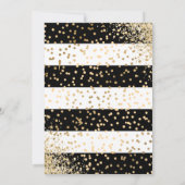 Invitation Red Roses Black Gold Confetti 90e anniversaire (Dos)