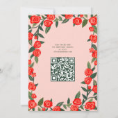 Invitation Red Roses CUSTOM QR Code BABY SHOWER (Dos)