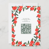 Invitation Red Roses CUSTOM QR Code BABY SHOWER (Dos)