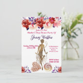 Invitation Red Roses fleurit Floral Fête des Mères Fête de la (Debout devant)