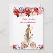 Invitation Red Roses fleurit Floral Fête des Mères Fête de la (Dos)