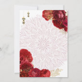 Invitation Red Roses Floral Ik Onkar Indian Wedding (Dos)