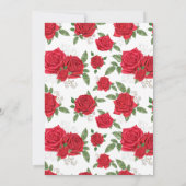 Invitation Red Roses Gold Western Charro Quinceañera (Dos)