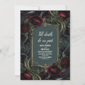 Invitation Red Roses gothique Mariage d'Halloween (Devant)