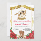 Invitation Red Roses Latino 3 ans Vieux présentation fille (Devant)