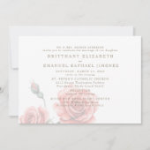 Invitation Red Roses Mariées Parents 2 Mariage du lieu (Devant)