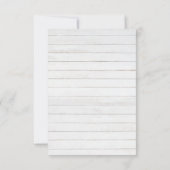 Invitation Red Roses Pine Branche Noël Mariage Réception (Dos)