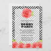 Invitation Red Roses Stripes Derby (Devant)
