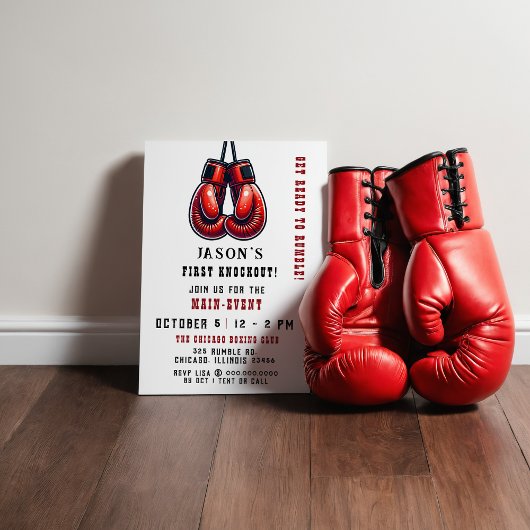 Invitation Red Rumble First Knockout Boxing Anniversaire