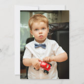 Invitation Red Rust Farm Animaux Tracteur Enfants Photo Anniv (Dos)