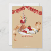 Invitation Red Rustic Floral Charro Quinceanera Anniversaire (Dos)