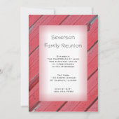 Invitation Red Rustic Grange Bois Pays Réunion familiale (Devant)