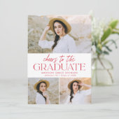 Invitation Red | Salutations à la Grad Photo Graduation Party (Debout devant)