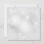 Invitation Red Santa Hat Snowflake fête de Noël (Dos)