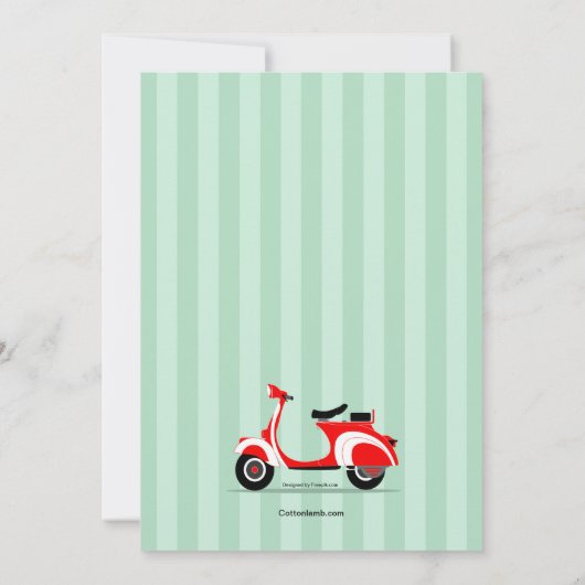 Invitation Red Scooter (Dos)