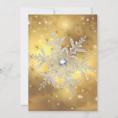 Invitation Red Silver Gold Holly Baubles (Dos)