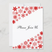 Invitation Red Snowflakes 5x7 Modèle d'invitation (Devant)