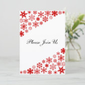 Invitation Red Snowflakes 5x7 Modèle d'invitation (Debout devant)