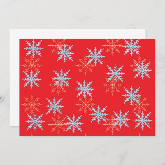 Invitation Red Snowflakes Merry Christmas Script with 2026 Wr (Devant / Derrière)