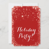 Invitation Red Sparkle Sparkly Parties scintillant Fête (Devant)
