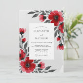 Invitation Red Splendid Winter Wedding (Debout devant)