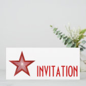 Invitation Red Star 'INVITATION' blanc long (Debout devant)