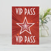 Invitation Red Star 'VIP PASS' blanc (Debout devant)