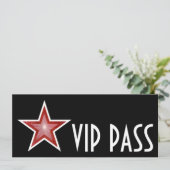 Invitation Red Star 'VIP PASS' noir long (Debout devant)
